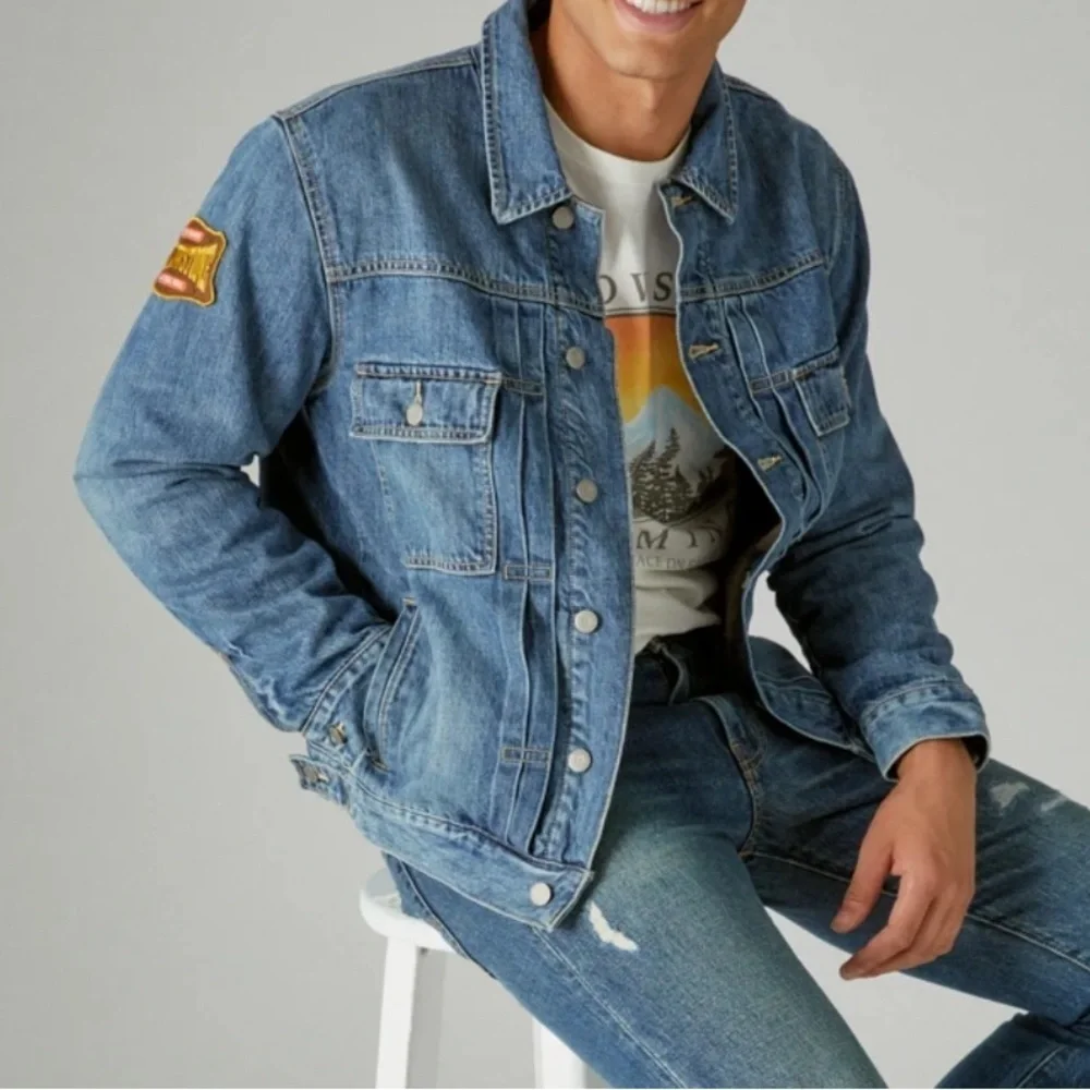 Lucky brand Blue Denim Jacket with Patch